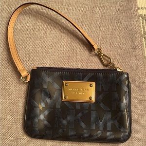 Michael Kors wristlet with matching card holder
